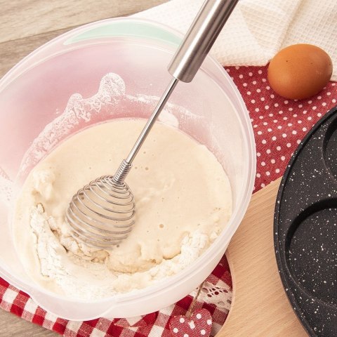 Grupa Orion Sp. z o.o. Trzepaczka Spiralna do Ubijania Jajek i Sosów 26 cm ORION Stal Nierdzewna