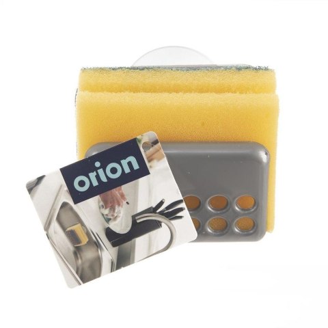 Grupa Orion Sp. z o.o. Uchwyt na Gąbkę Kuchenną z Przyssawką Solidny ORION w Zestawie Gąbka