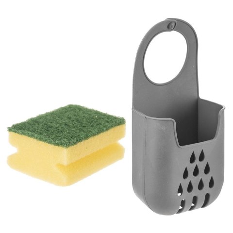 Grupa Orion Sp. z o.o. Uchwyt na Gąbkę Kuchenną na Kran Solidny ORION W Zestawie Gąbka 8,5 x 17 cm