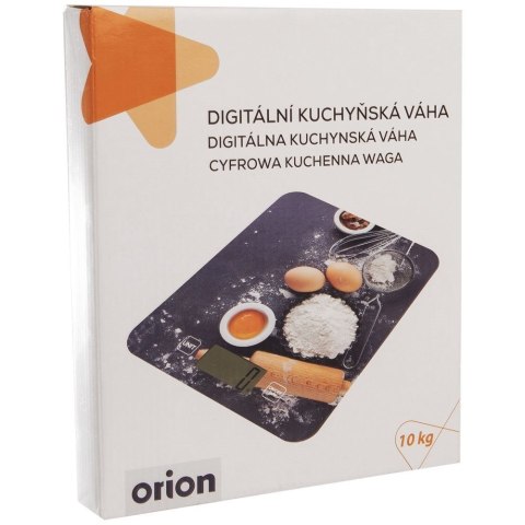 Grupa Orion Sp. z o.o. Waga Kuchenna Szklana Cyfrowa 10 kg ORION Funkcja Tary 22,5 x 18,5 cm