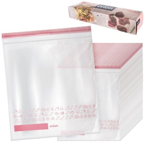 Grupa Orion Sp. z o.o. Woreczki Strunowe do Żywności 25 szt. ORION 34 x 27 cm z Miejscem na Opis