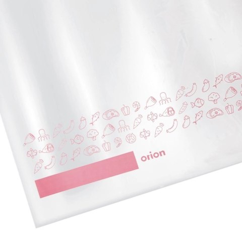 Grupa Orion Sp. z o.o. Woreczki Strunowe do Żywności 25 szt. ORION 34 x 27 cm z Miejscem na Opis