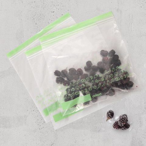 Grupa Orion Sp. z o.o. Woreczki Strunowe do Żywności 25 szt. ORION 25 x 24 cm z Miejscem na Opis