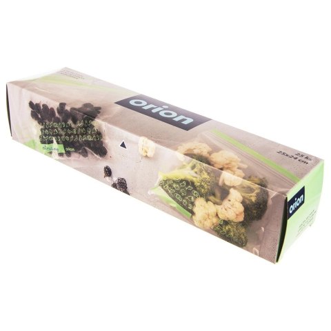 Grupa Orion Sp. z o.o. Woreczki Strunowe do Żywności 25 szt. ORION 25 x 24 cm z Miejscem na Opis