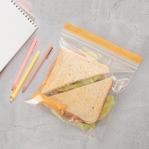 Grupa Orion Sp. z o.o. Woreczki Strunowe do Żywności 25 szt. ORION 20 x 18 cm z Miejscem na Opis