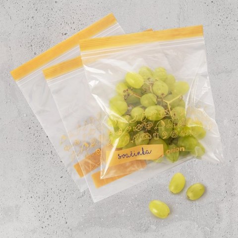 Grupa Orion Sp. z o.o. Woreczki Strunowe do Żywności 25 szt. ORION 20 x 18 cm z Miejscem na Opis