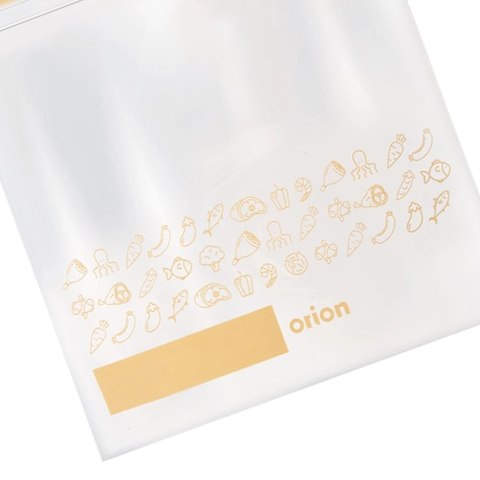 Grupa Orion Sp. z o.o. Woreczki Strunowe do Żywności 25 szt. ORION 20 x 18 cm z Miejscem na Opis