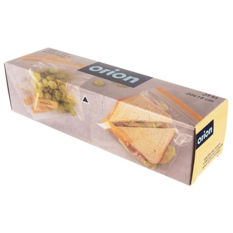 Grupa Orion Sp. z o.o. Woreczki Strunowe do Żywności 25 szt. ORION 20 x 18 cm z Miejscem na Opis