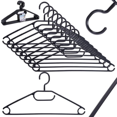 Storage Solutions Wieszaki na ubrania czarne obrotowe 10 szt.