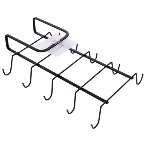 Grupa Orion Sp. z o.o. Wieszak na Kubki Metalowy Czarny VILDE Podszafkowy LOFT 29 x 18,5 cm