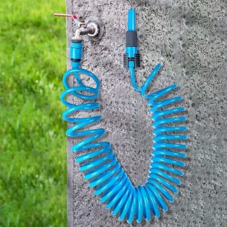 Grupa Orion Sp. z o.o. Zestaw Wąż Ogrodowy Rozciągliwy Spiralny z Wieszakiem Solidny PROGARDEN 10m