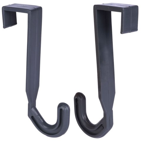 Grupa Orion Sp. z o.o. Wieszak na Drzwi Plastikowy Szary 5 szt. VILDE Haczyki Bezinwazyjny