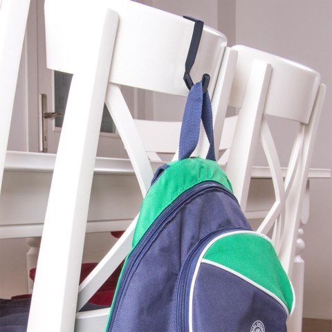 Grupa Orion Sp. z o.o. Wieszak na Drzwi Plastikowy Szary 5 szt. VILDE Haczyki Bezinwazyjny