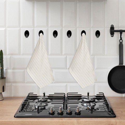 Grupa Orion Sp. z o.o. Haczyk wieszak samoprzylepny stalowy czarny 3x2 cm 6 szt.