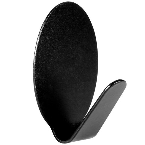 Grupa Orion Sp. z o.o. Haczyk wieszak samoprzylepny stalowy czarny 3x2 cm 6 szt.