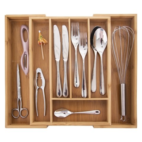 Grupa Orion Sp. z o.o. Wkład na Sztućce do Szuflady ORION Bambus Rozsuwany 26-40 cm