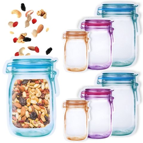 Grupa Orion Sp. z o.o. Woreczki Strunowe do Żywności 6 szt. ALPINA W Kształcie Słoików