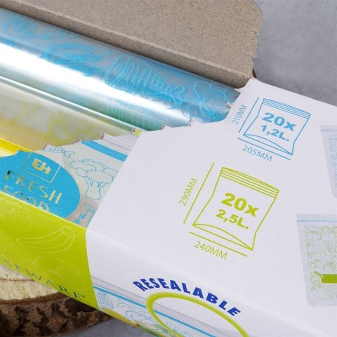 Grupa Orion Sp. z o.o. Woreczki Strunowe do Żywności 40 szt. EXCELLENT HOUSEWARE Dwa Rozmiary