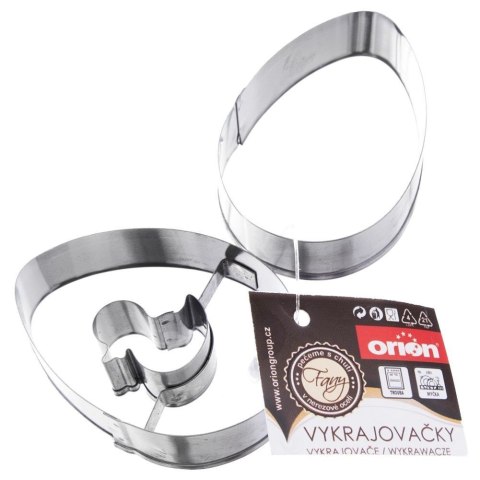 Grupa Orion Sp. z o.o. Zestaw 2 Wykrawaczy do Ciastek Jajko 5,5 cm Stal do Zmywarki ORION