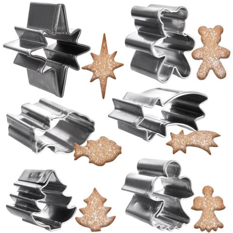 Grupa Orion Sp. z o.o. Wykrawacze do Ciastek 6 szt. ORION Małe Stal Nierdzewna Świąteczne