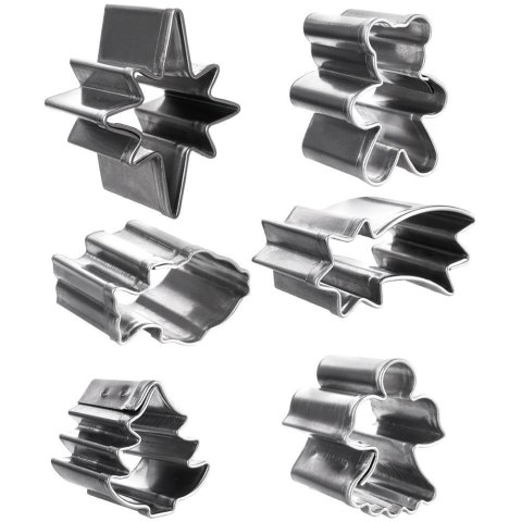 Grupa Orion Sp. z o.o. Wykrawacze do Ciastek 6 szt. ORION Małe Stal Nierdzewna Świąteczne