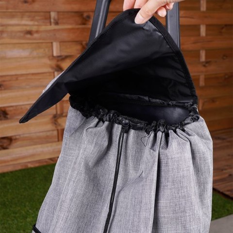 Grupa Orion Sp. z o.o. Wózek z Torbą na Zakupy Szary 40 L