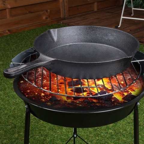 Grupa Orion Sp. z o.o. Żeliwna Patelnia 25 cm Odporna Okrągła Indukcja ORION