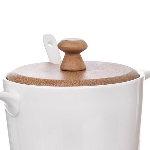 Grupa Orion Sp. z o.o. Zestaw Cukierniczka Mlecznik w Stojaku Porcelanowe Białe ORION 2 x 280 ml