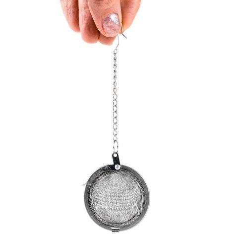 Grupa Orion Sp. z o.o. Sitko do Zaparzania Herbaty Kula Stal Nierdzewna na Łańcuszku 5,4 cm ORION