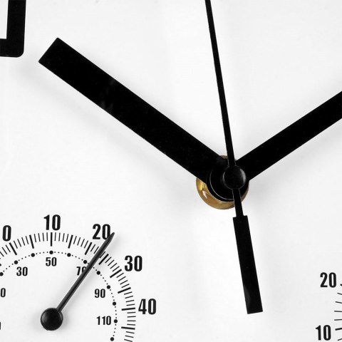 Grupa Orion Sp. z o.o. Zegar Ścienny z Termometrem Higrometrem Biały Okrągły Solidny VILDE 25 cm