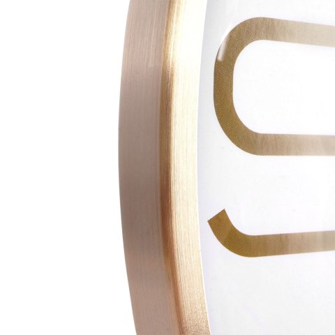 Grupa Orion Sp. z o.o. Zegar Ścienny 30 cm VILDE Okrągły Złoto-Biały Aluminium Cichy