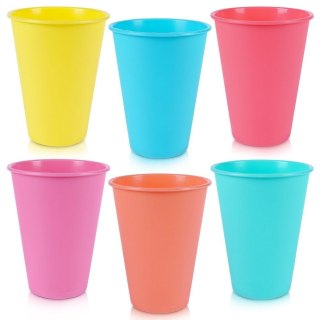 Grupa Orion Sp. z o.o. Kubki Plastikowe 400 ml 6 Szt. ORION Wielorazowe Kolorowe