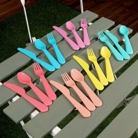 Grupa Orion Sp. z o.o. Zestaw Sztućców 18 el. EXCELLENT HOUSEWARE Piknikowe Plastik Kolorowe