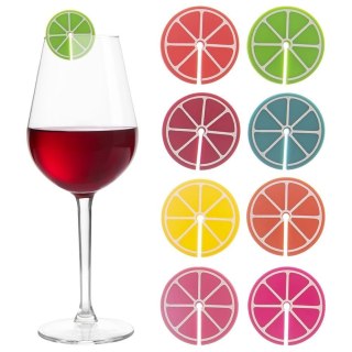 Grupa Orion Sp. z o.o. Znaczniki 8 szt. ORION na Szklanki Kieliszki Silikonowe Cytrusy