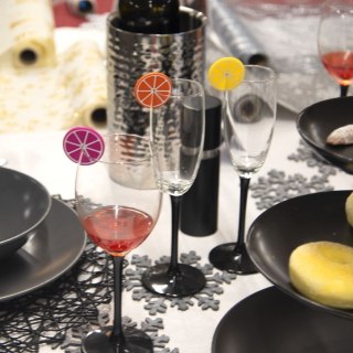 Grupa Orion Sp. z o.o. Znaczniki 8 szt. ORION na Szklanki Kieliszki Silikonowe Cytrusy