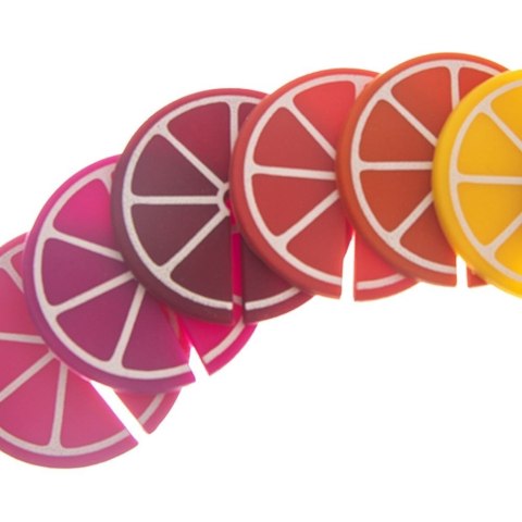 Grupa Orion Sp. z o.o. Znaczniki 8 szt. ORION na Szklanki Kieliszki Silikonowe Cytrusy