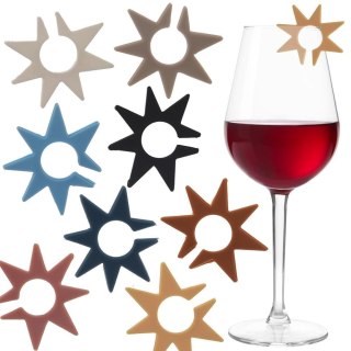 Grupa Orion Sp. z o.o. Znaczniki 8 szt. ORION na Szklanki Kieliszki Silikonowe Gwiazdki