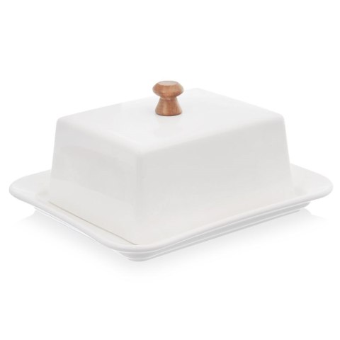 Grupa Orion Sp. z o.o. BIAŁA PORCELANOWA MASELNICZKA Z PRZYKRYWKĄ ORION