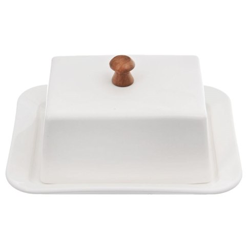 Grupa Orion Sp. z o.o. BIAŁA PORCELANOWA MASELNICZKA Z PRZYKRYWKĄ ORION