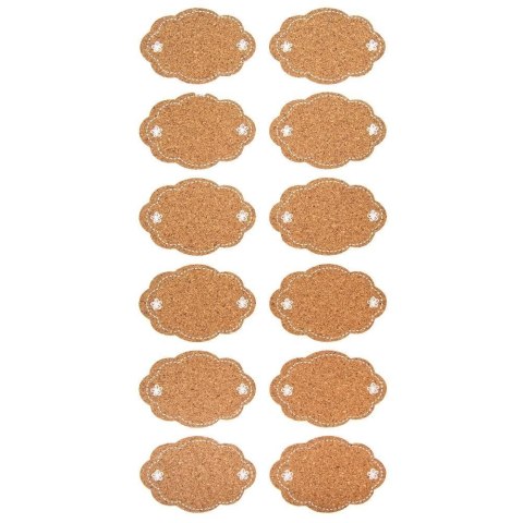 Grupa Orion Sp. z o.o. Etykiety Samoprzylepne na Słoiki ORION 12 szt. Korkowe Chmurki Opisowe