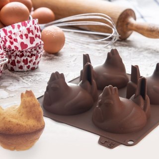 Grupa Orion Sp. z o.o. Forma do ciastek i pralin silikonowa brązowa kurka SILLINIE