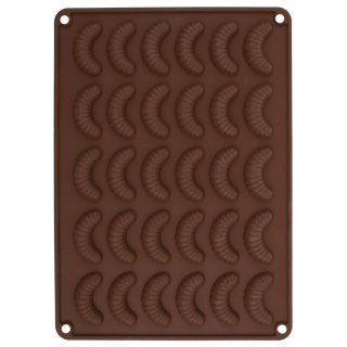 Grupa Orion Sp. z o.o. Forma do Ciastek Silikonowa Pomarańczowa Rogaliki ORION 34,5 x 24,5 x 1,2cm