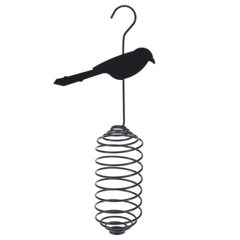 Grupa Orion Sp. z o.o. Karmnik dla ptaków na kule tłuszczowe zawieszany czarny metalowy 30 cm