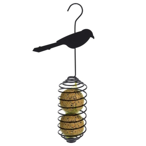 Grupa Orion Sp. z o.o. Karmnik dla ptaków na kule tłuszczowe zawieszany czarny metalowy 30 cm