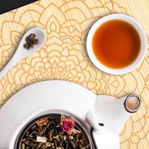 Grupa Orion Sp. z o.o. Podkładka na stół bambusowa prostokątna zwijana MANDALA 45x30 cm