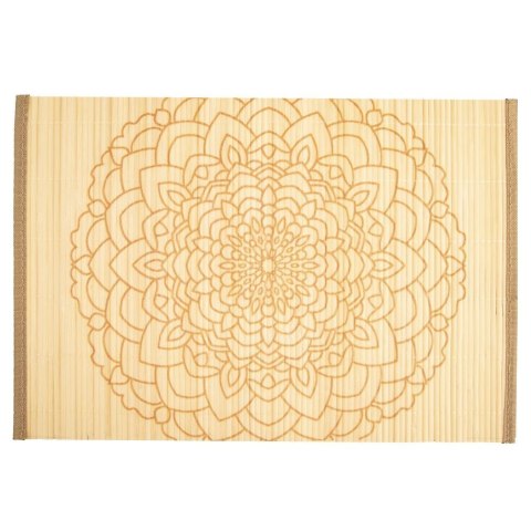 Grupa Orion Sp. z o.o. Podkładka na stół bambusowa prostokątna zwijana MANDALA 45x30 cm