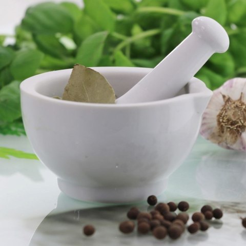 Grupa Orion Sp. z o.o. Moździerz kuchenny do przypraw ceramiczny 14 cm z tłuczkiem