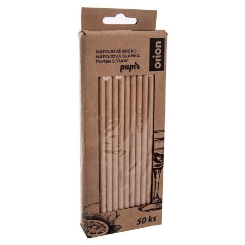 Papierowe słomki do napojów rurki do picia ekologiczne 50 sztuk