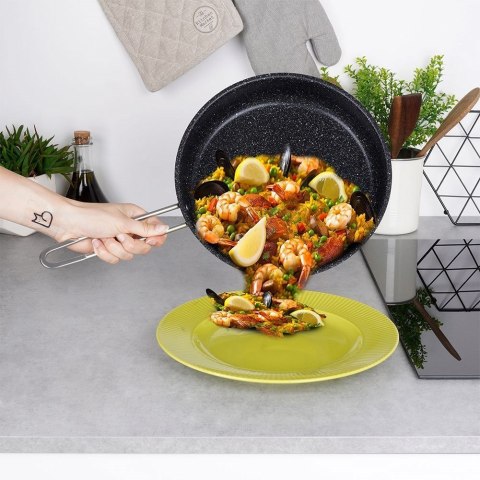 Grupa Orion Sp. z o.o. Patelnia Stalowa do Smażenia Nieprzywierająca Trwała GRANDE 26 cm