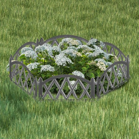 Grupa Orion Sp. z o.o. Płotek Ogrodowy Grafitowy 49 x 30 cm VILDE Obrzeże Palisada Dekoracyjna